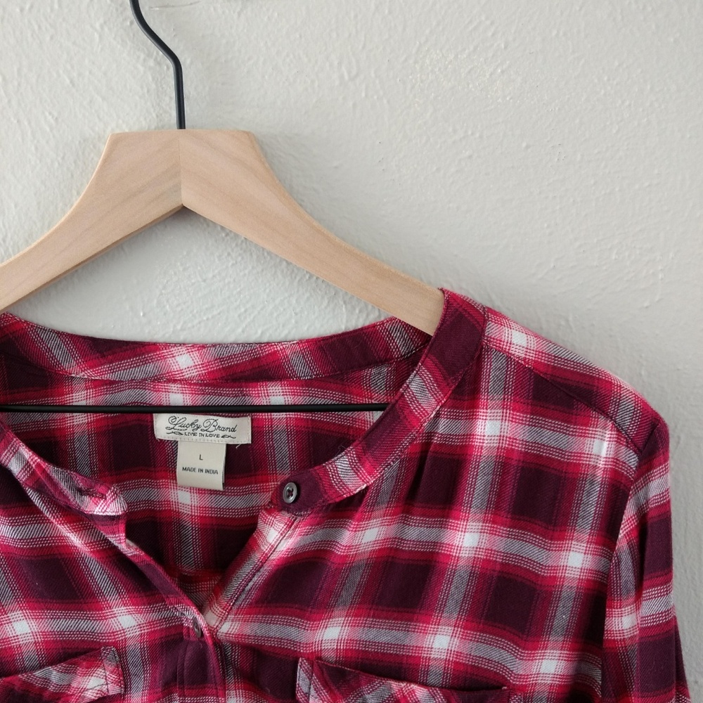 Lucky Brand Plaid Flannel Tunic - Picture 5 of 5